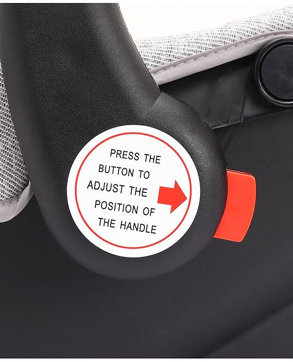 Babyhug Onyx Elite Car Seat cum Carry Cot with Rocking Base and aluminium handle - Grey & Green