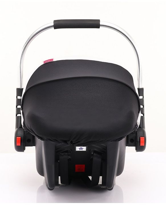 Babyhug Onyx Elite Car Seat cum Carry Cot with Rocking Base and aluminium handle - Grey & Green