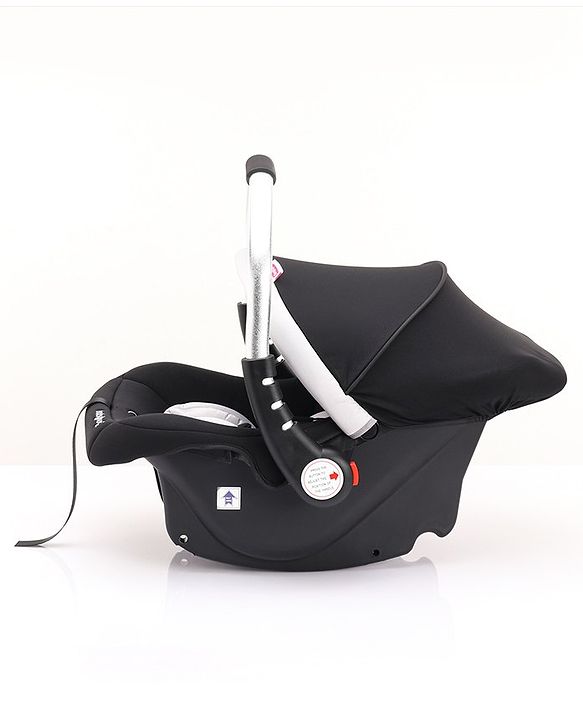Babyhug Onyx Elite Car Seat cum Carry Cot with Rocking Base and aluminium handle - Grey & Green