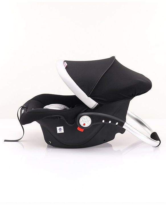 Babyhug Onyx Elite Car Seat cum Carry Cot with Rocking Base and aluminium handle - Grey & Green