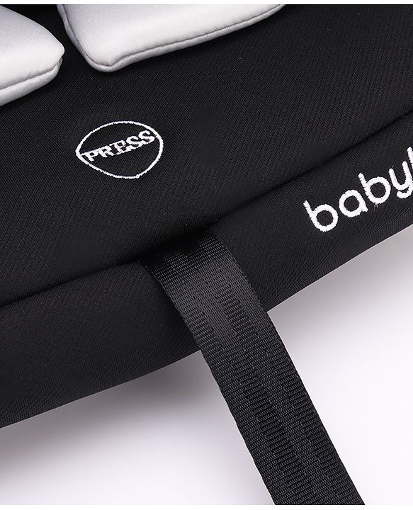 Babyhug Onyx Elite Car Seat cum Carry Cot with Rocking Base and aluminium handle - Grey & Green