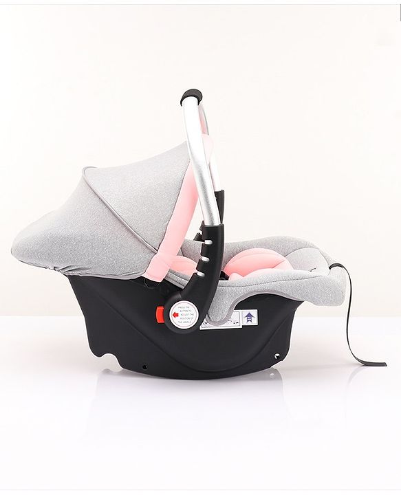 Babyhug Onyx Elite Car Seat cum Carry Cot with Rocking Base and aluminium handle - Grey & Green