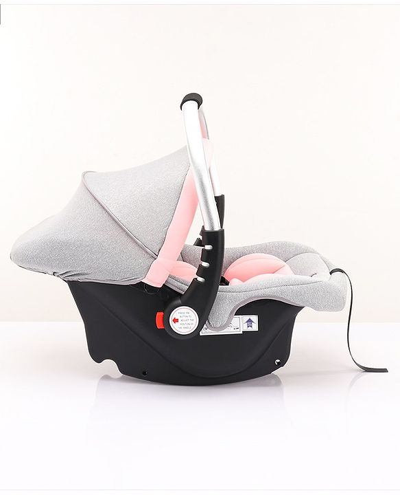 Babyhug Onyx Elite Car Seat cum Carry Cot with Rocking Base and aluminium handle - Grey & Green