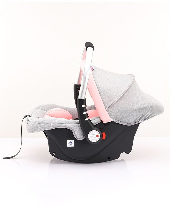 Babyhug Onyx Elite Car Seat cum Carry Cot with Rocking Base and aluminium handle - Grey & Green