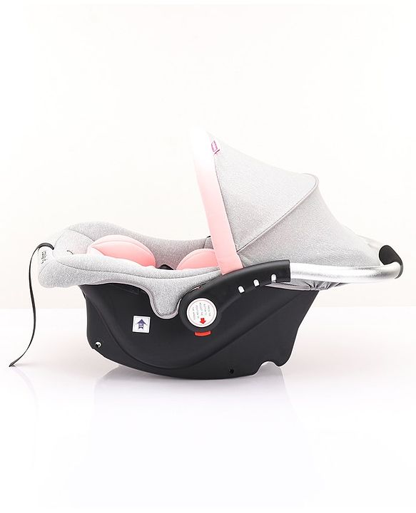 Babyhug Onyx Elite Car Seat cum Carry Cot with Rocking Base and aluminium handle - Grey & Green
