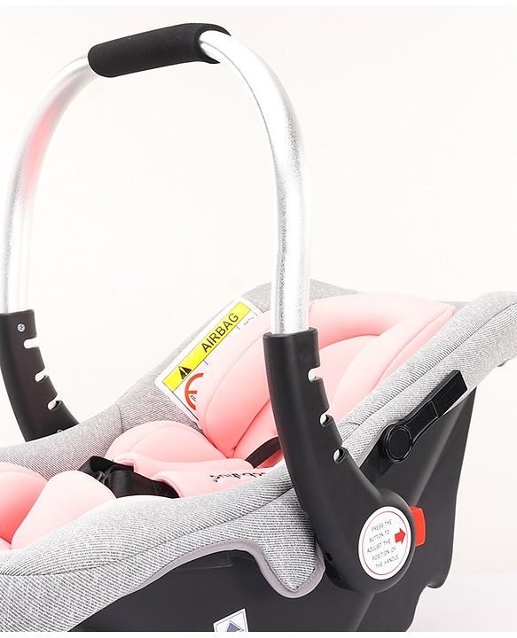 Babyhug Onyx Elite Car Seat cum Carry Cot with Rocking Base and aluminium handle - Grey & Green