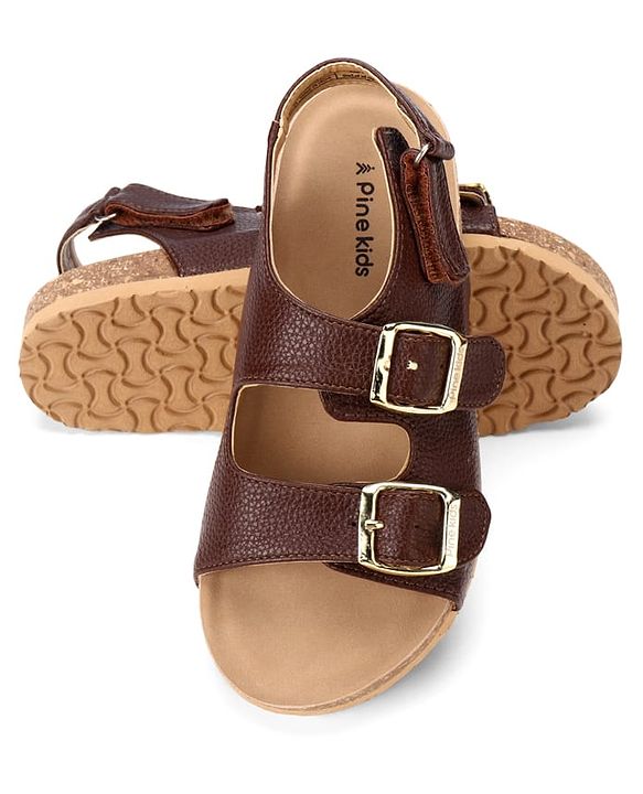 Pine Kids Open Toe Sandals - Black