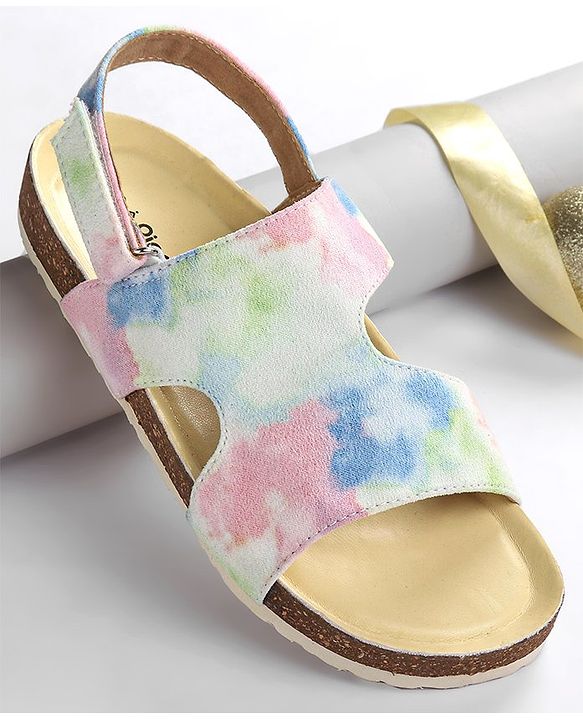 Pine Kids Velcro Closure Sandal Marble Print - Multicolour