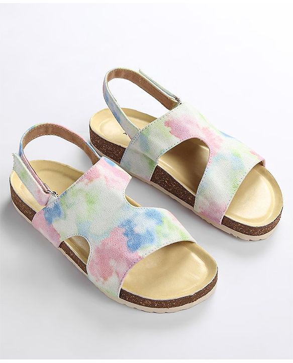 Pine Kids Velcro Closure Sandal Marble Print - Multicolour