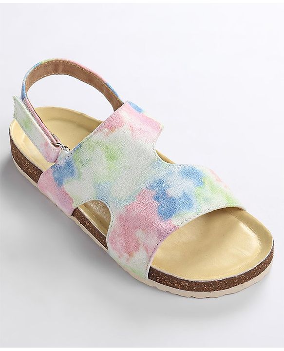 Pine Kids Velcro Closure Sandal Marble Print - Multicolour