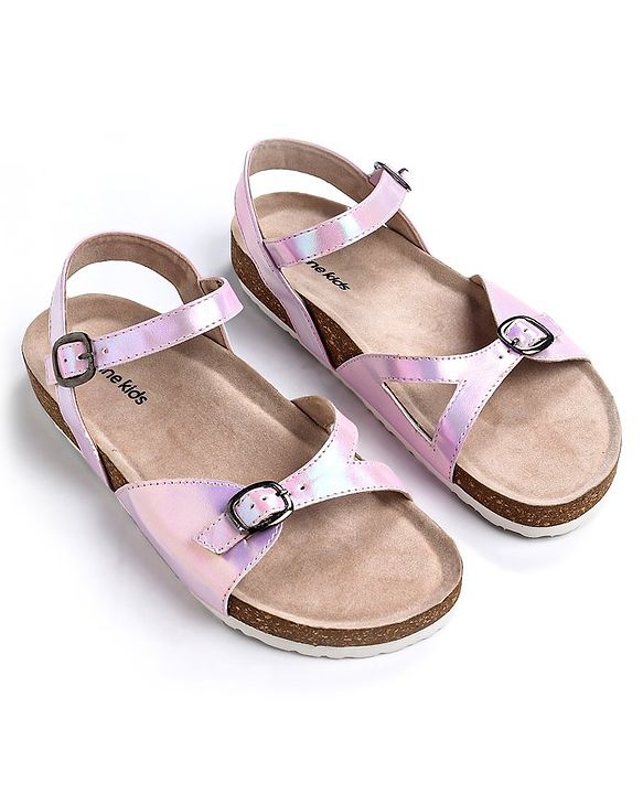 Pine Kids Sandals with Belt Closure - Silver