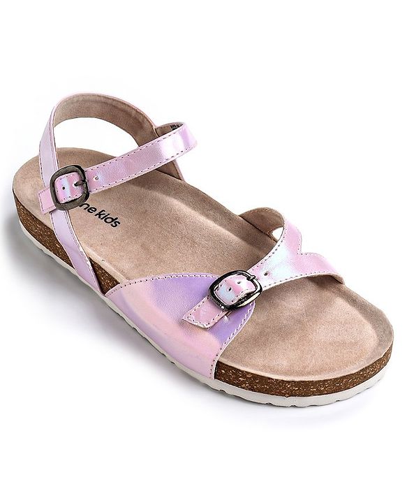 Pine Kids Sandals with Belt Closure - Silver