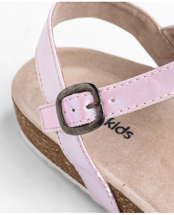Pine Kids Sandals with Belt Closure - Silver