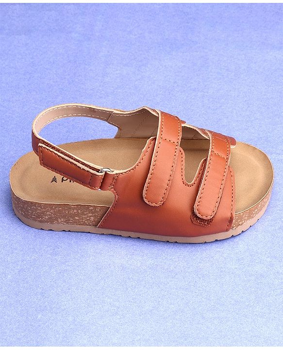 Pine Kids Sandals With Velcro Closure - Brown