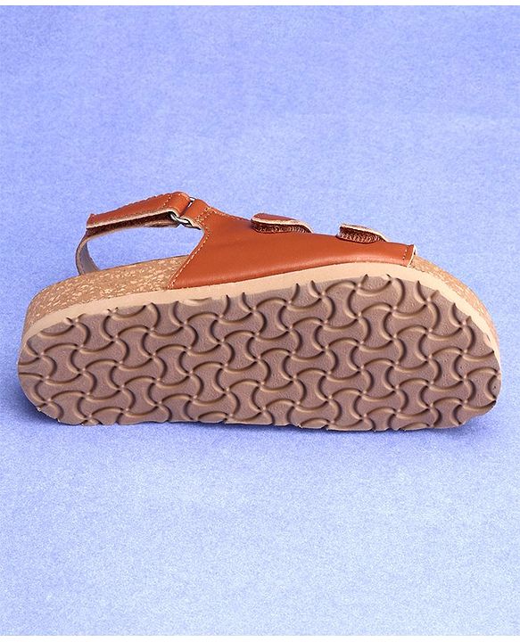Pine Kids Sandals With Velcro Closure - Brown