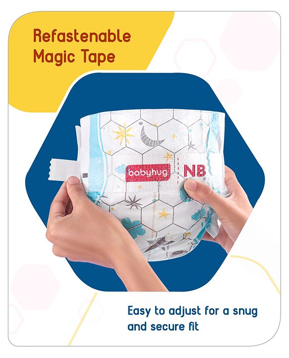 Babyhug Advanced Tape Style Diapers New Born Size - 10 Pieces