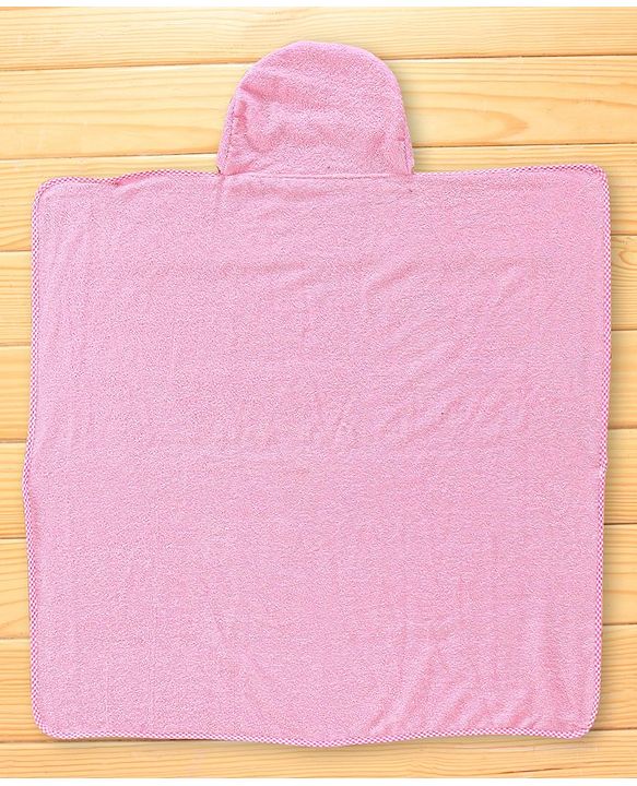 Babyhug Woven Terry Hooded Towel Princess Print L 76.2 x B 76.2 cm - Pink