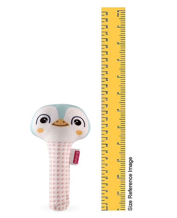 Babyhug Kitty Face Rattle Soft Toy with Squeeze Handle - Multicolor