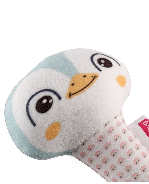 Babyhug Kitty Face Rattle Soft Toy with Squeeze Handle - Multicolor