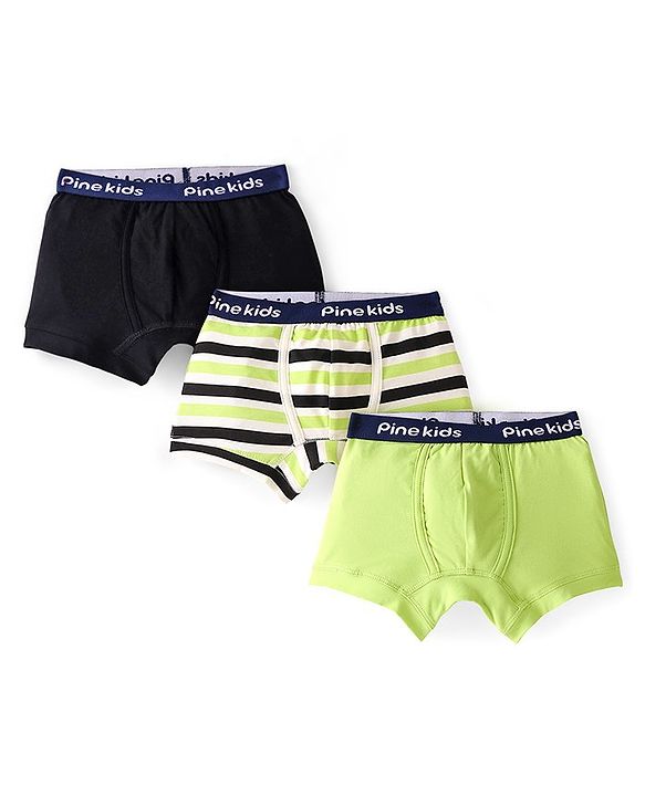 Pine Kids Cotton Lycra Knit Striped Briefs Pack of 3 - Multicolor