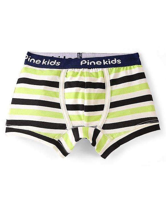 Pine Kids Cotton Lycra Knit Striped Briefs Pack of 3 - Multicolor