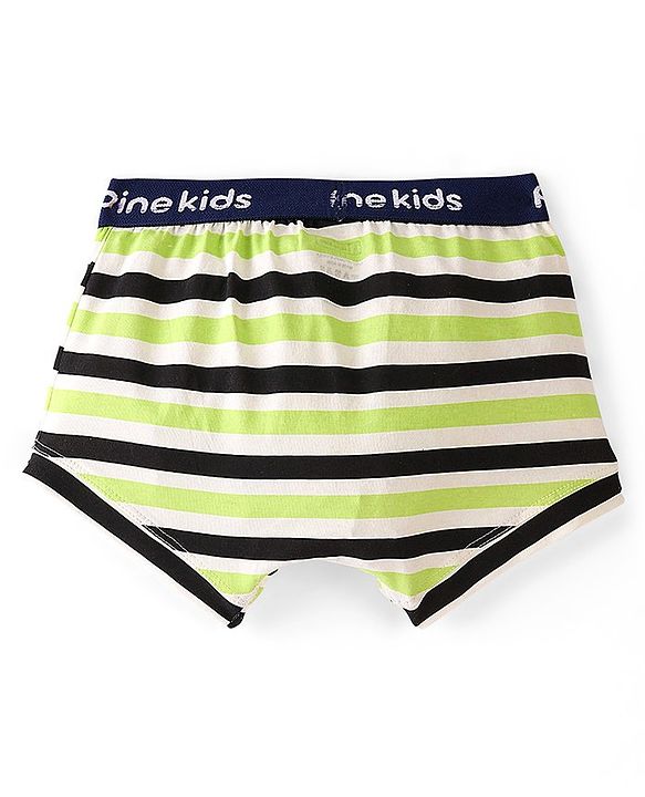Pine Kids Cotton Lycra Knit Striped Briefs Pack of 3 - Multicolor