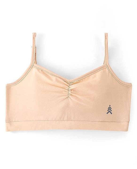 Pine Kids Solid Colour Sleeveless Bralettes Pack of 3 - Multicolour