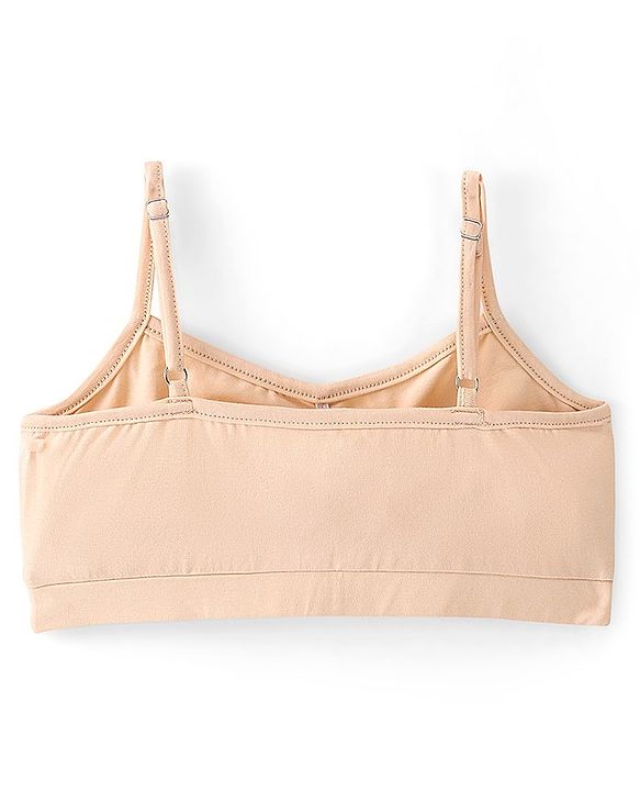 Pine Kids Solid Colour Sleeveless Bralettes Pack of 3 - Multicolour