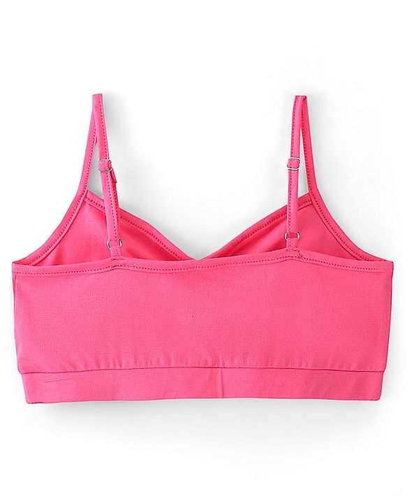 Pine Kids Solid Colour Sleeveless Bralettes Pack of 3 - Multicolour