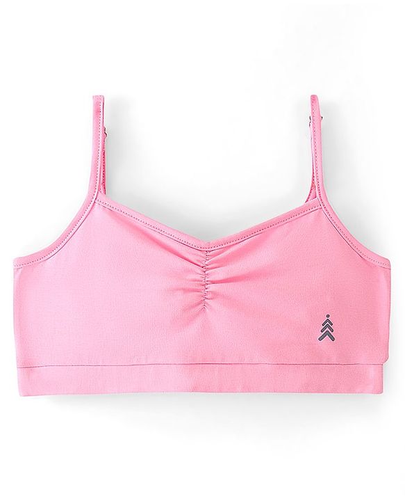 Pine Kids Solid Colour Sleeveless Bralettes Pack of 3 - Multicolour