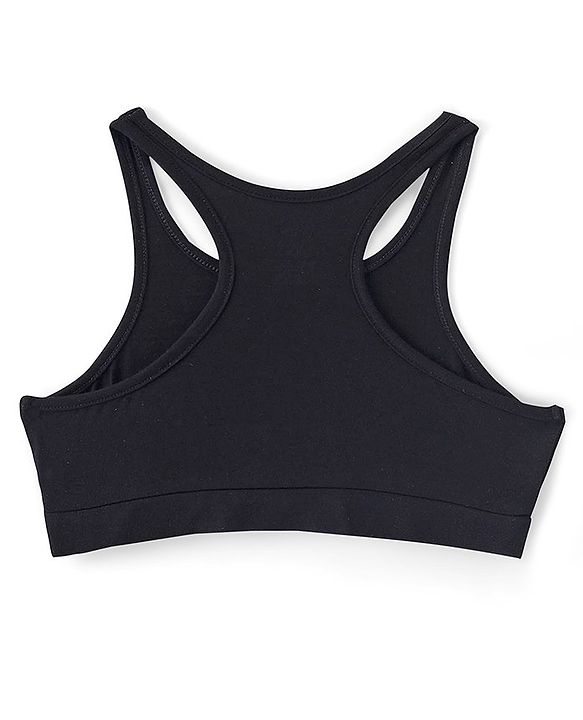 Pine Kids Cotton Spandex Bralette Solid Colour Pack Of 3 - Grey White & Black