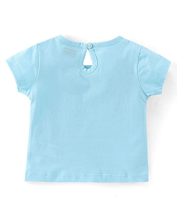 Babyhug 100% Cotton Half Sleeves T-Shirt Text Print - Blue