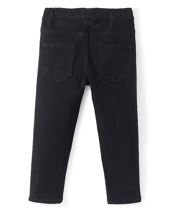Pine Kids Denim Mid Calf Length Jeggings Solid Color - Black
