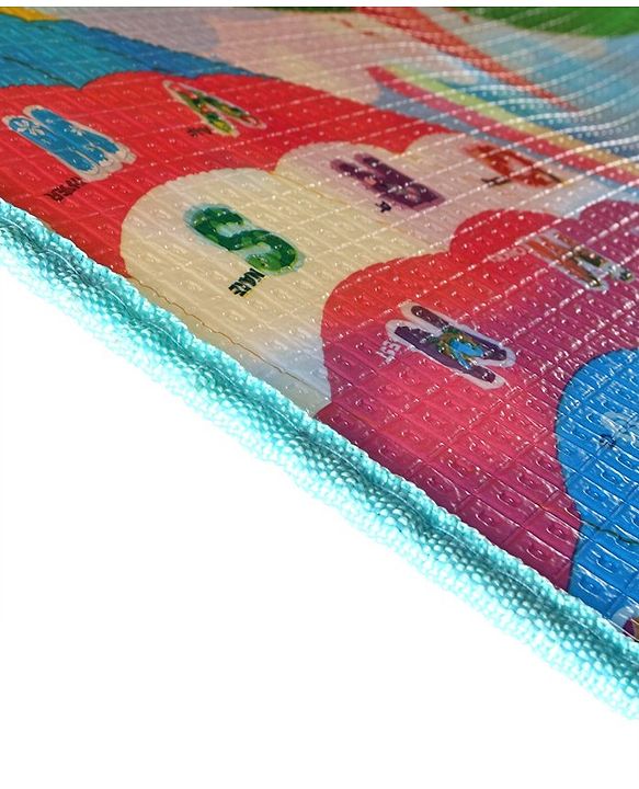 Babyhug Cow & Lion Printed Play Mat  - Green