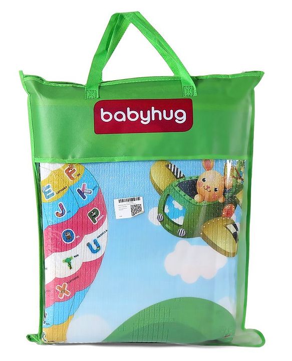 Babyhug Cow & Lion Printed Play Mat  - Green
