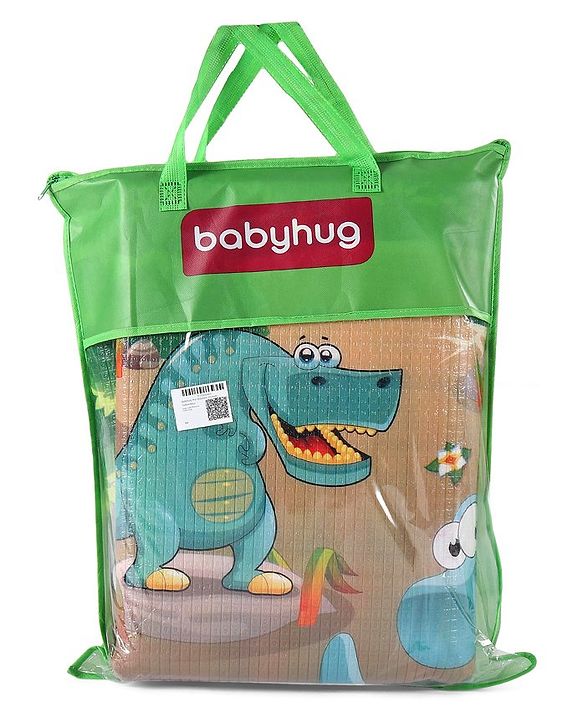 Babyhug Dinosaurs Printed Play Mat  - Yellow & Blue