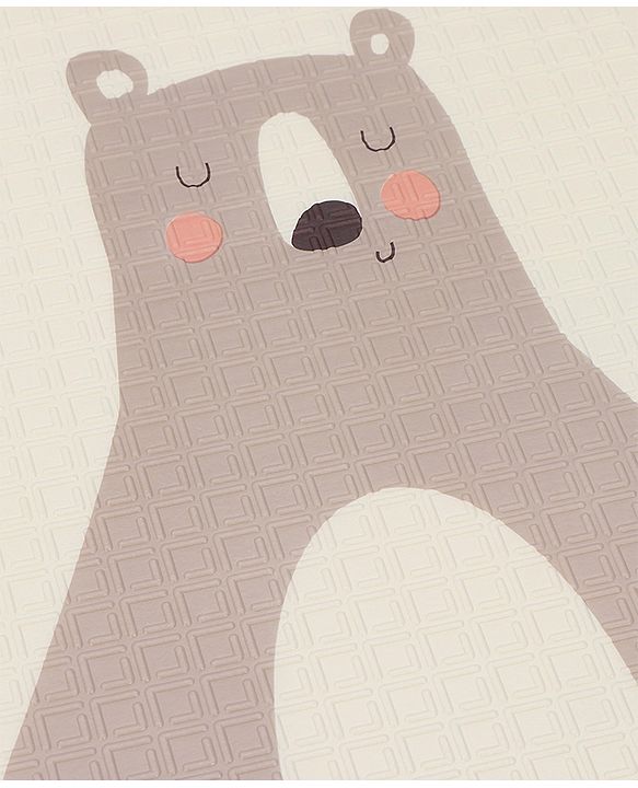 Babyhug XPE Waterproof Folding Mat With Bear Print - Orange