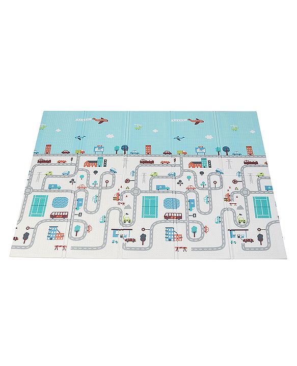 Babyhug XPE Waterproof Folding Mat With Bear Print - Orange