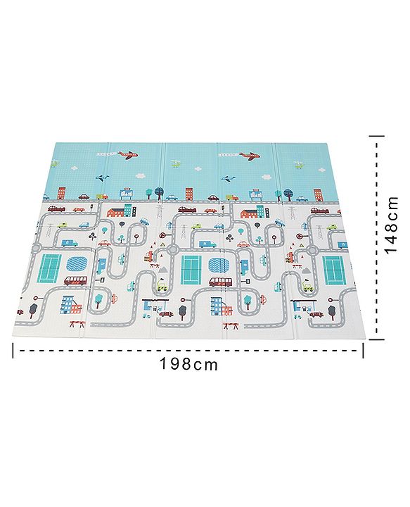 Babyhug XPE Waterproof Folding Mat With Bear Print - Orange
