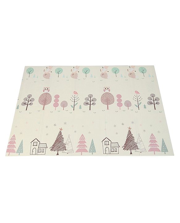 Babyhug XPE Waterproof Folding Mat With Bear Print - Orange