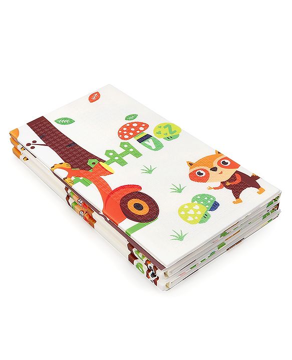 Babyhug XPE Waterproof Folding Mat With Bear Print - Orange