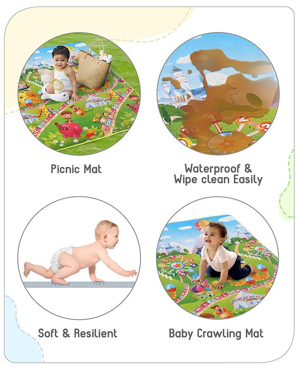 Babyhug  Octopus Printed Play Mat - Green & Blue
