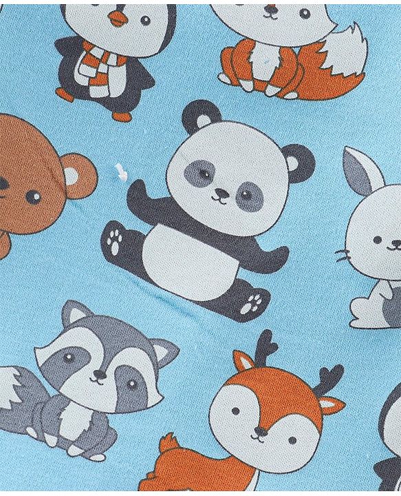Babyhug 100% Cotton Knit Full Sleeves Front Open Vests Panda Print Pack of 3 - Multicolour