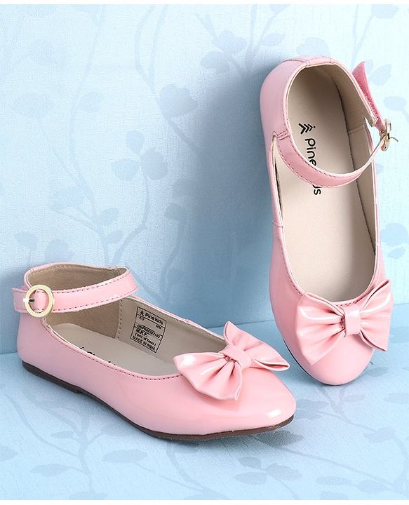 Pine Kids Party Wear Ballerina Bow Applique - Bronze