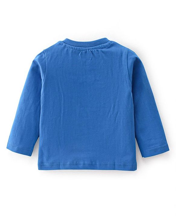 Tom And Jerry By Babyhug Cotton Single Jersey Knit Full Sleeves Night Suit Jerry Print - Blue