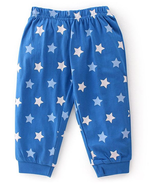 Tom And Jerry By Babyhug Cotton Single Jersey Knit Full Sleeves Night Suit Jerry Print - Blue