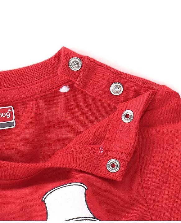 Babyhug Single Jersey Full Sleeves Nightsuit Tom & Jerry Printed - Red