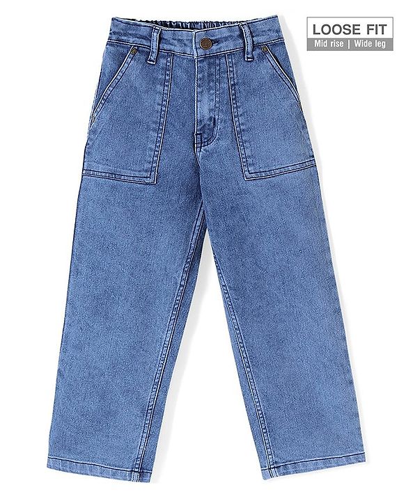 Pine Kids Ankle Length Jeans Washed - Dark Blue
