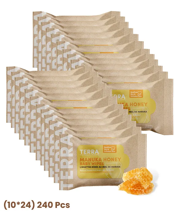 Terra Bamboo Baby Wipes NZ Water - 24 Pack