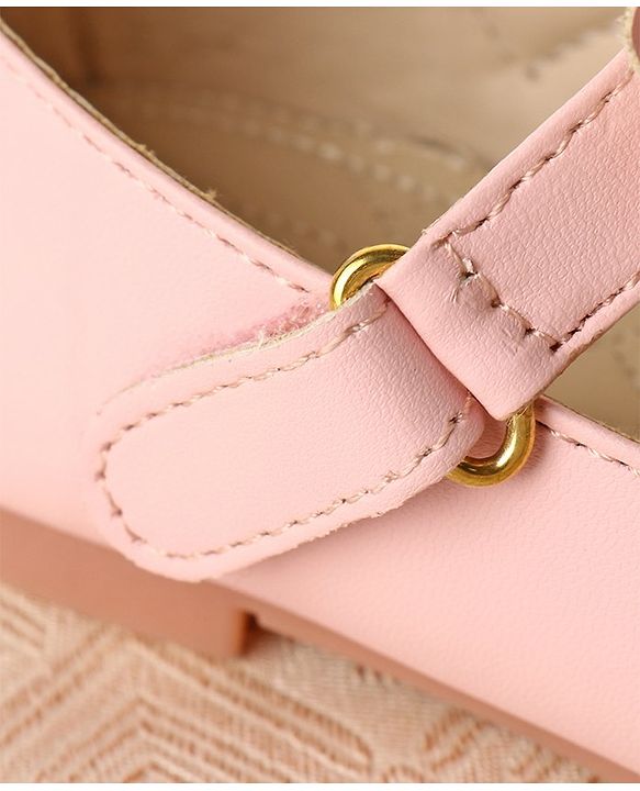 Cute Walk by Babyhug Slip On Bellies with Velcro Closure & Bow Applique - Pink